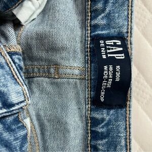 Gap High Rise Wide Leg Crop Denim Jeans size 10/30R